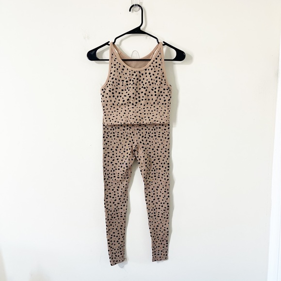 ZELLA Animal Print Elevate Seamless Tank Top Bra & Leggings Matching Set XXS - Picture 4 of 10